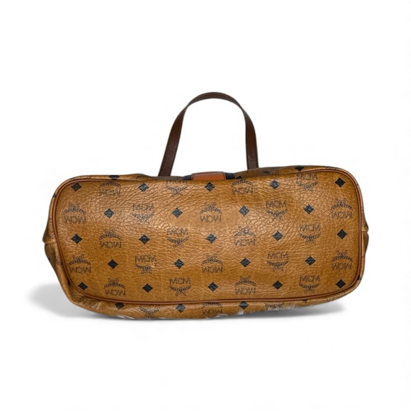 (MT45) MCM Brown and Orange Logo Tote - Picture 5 of 14
